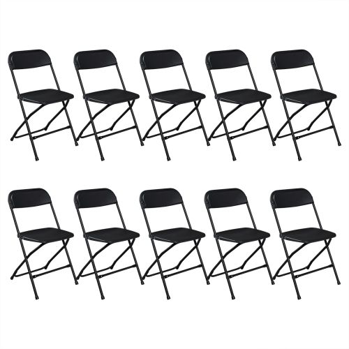 10pcs Injection Molded Classic Black XN Courtyard Plastic Folding Chair 10pcs Injection Molded Classic Black XN Courtyard Plastic Folding Chair