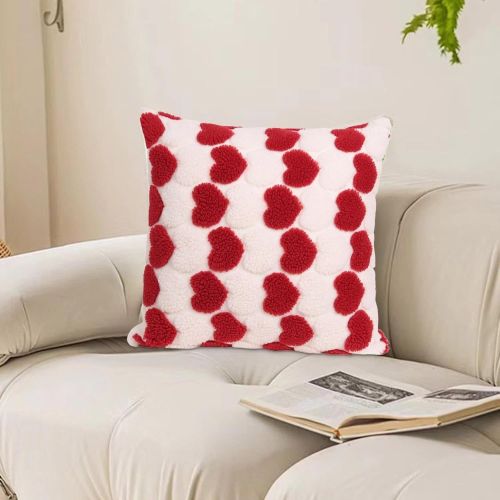 Heart Cute Decorative Valentines Throw Pillow Covers 18x18 Inch, Soft Square Cushion Case,Home Decor For Living Room Couch Bed Sofa, Set Of 2 Pack Heart Cute Decorative Valentines Throw Pillow Covers 18x18 Inch, Soft Square Cushion Case,Home Decor For Living Room Couch Bed Sofa, Set Of 2 Pack